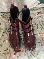 Ladies Size 5 Burgundy Boots