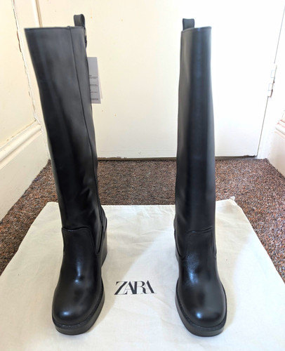 Zara leather knee - leather, knee-high