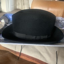 Dunn & Co Ltd Vintage Black Felt Hat ‘The Polo’ Made In England 