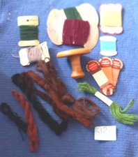 Collection Of Yarns For Creative Darning Plus Flat Top Mushroon