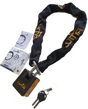 High Security Chain & Lock LUMA ESCUDO 38 Yellow 100 cm Motorcycle Scooter Bike