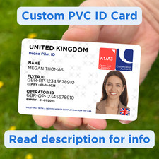 Drone Operator ID Flyer Card with CAA Logo - Registration Proof - Custom - UAS