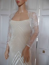 WHITE LACE Bridal Wedding/evening Shrug Bolero 