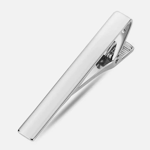 Tie clip bar necktie - bar, silver