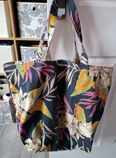 Fat Face Floral Hessian Bag