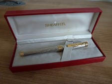 SHEAFFER TARGA FRED FORCE 10 PALLADIUM FOUNTAIN PEN SOLID 18K GOLD MEDIUM NIB