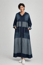 Lagenlook long denim patchwork