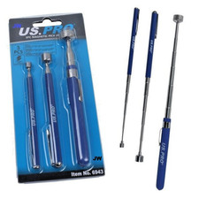 US PRO 3pc MAGNETIC PICK UP TOOL SET 2lb Slimline 5lb and 10lb telescopic grab