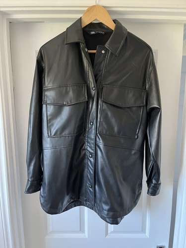 Zara faux leather - faux, shacket
