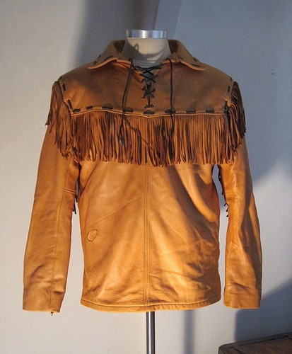 Leather shirt mens pioneer - shirt,