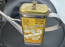 Vintage Olio D’Oliva Lucca Toscana Olive Oil Spout Drizzler Tin Can Italy