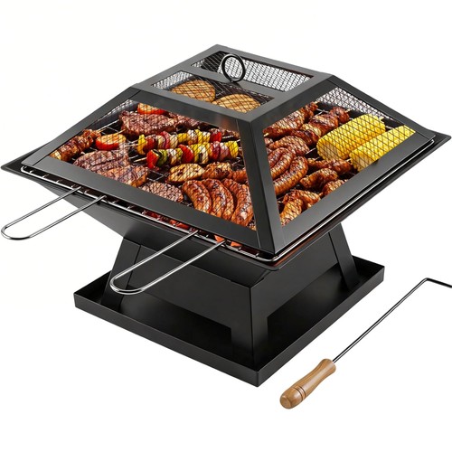 Square fire pit - pit, with