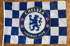 Official Chelsea FC flag with pole, flag size 90cmx60cm