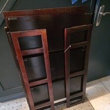 Vintage Folding Book Shelf X2 Solid Wood Adjustable and Stackable Shelves VGC