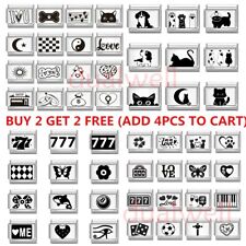 Black Puppy Cat Dog Italian charms fits classic 9mm Italian Link Bracelet DIY