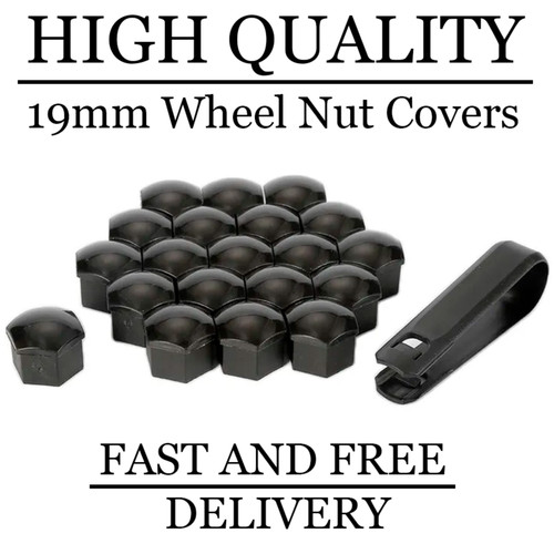 19mm black wheel nut - 19mm,