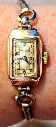 Ladies art deco 9ct - art, rose