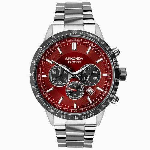 Sekonda chronograph quartz red - sekonda,