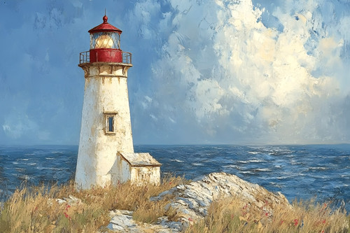 Lighthouse seascape canvas - seascape,