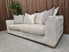 Designer Label 3 Seater Sofa In Monaco Cream RRP: £2149