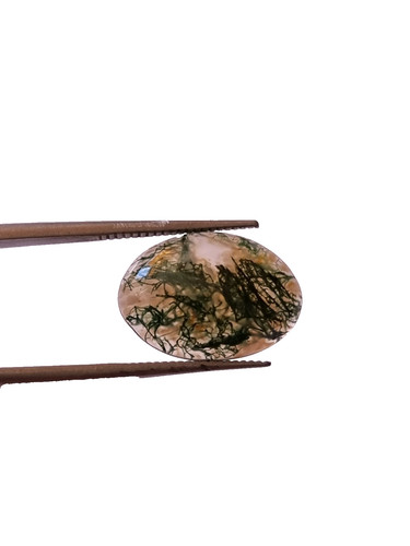 Loose natural moss agate oval - moss,