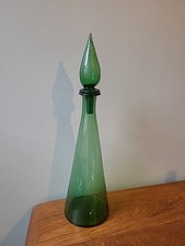Green Glass Mid Century Genie