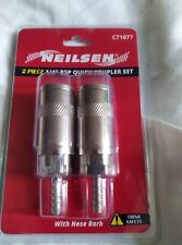 Neilsen x2 Air Line Compressor PCL 1/4'' BSP Quick Coupler - 6mm Hose Connector
