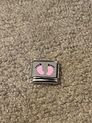 New pink footprints silver - pink,