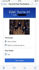 the script tickets X2 Dublin
