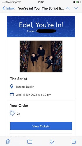 The script tickets - the, x2