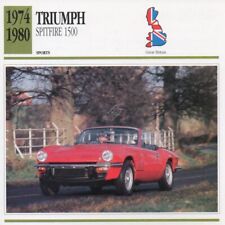 1974-1980 TRIUMPH SPITFIRE 1500 Sports Classic Car Photo/Info Maxi Card