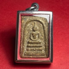 Thai Pra Somdej Luck Charm Pendant Talisman Monk Temple BUDDHA Statue 