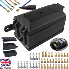 Car Automotive 12-Slot Relay Box 6 Relays Slots Holder Fuse With Terminals Block