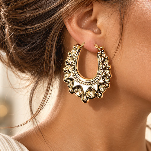 Gold filled gypsy creole hoop - filled,