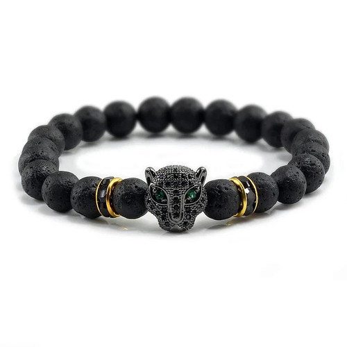 Mens black lava stone - mens,