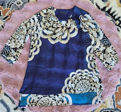 Blouse blue size tunic - size, m