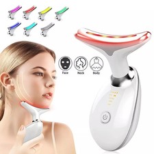 7 Colours Neck Face Lifting Massager Skin Tighten Device LED Anti Beauty Wrinkle