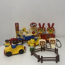 LEGO Duplo, tractor, Horse trailer, Rattles, Animal Heads, Petrol Pumps, Printed
