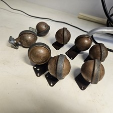 6 x 2.5" Vintage Furniture Castor Wheels Archibald Kenrick & Sons