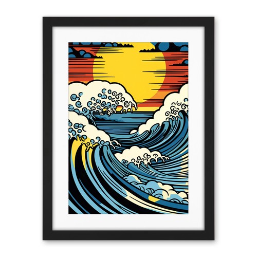 Great waves comic book style - comic,