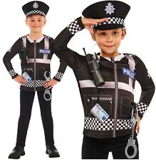 Boys Girls Kids Children Police Officer Uniform Fancy Dress Costume Age 5-8