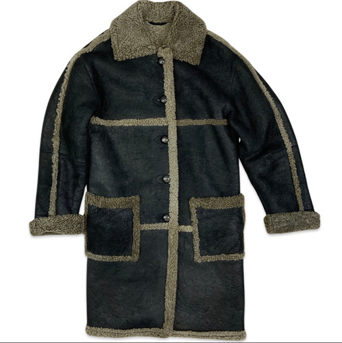 Vintage 90s shearling coat - vintage,