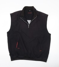 Oakmont Men’s Black Polyester Stand-Up Collar Waistcoat M