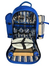 Picnic Backpack Set Blue With
