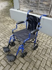 Elite Care Lightweight Folding Transit Aluminium Travel Wheelchair Mobility Aid