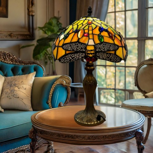 Tiffany style yellow - style, table