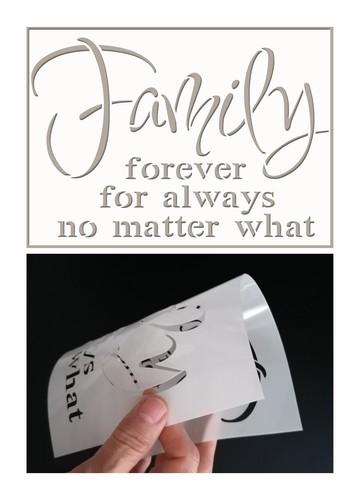 Family stencil quote words - stencil,