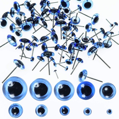 Glass eyes 100pcs - glass, brown