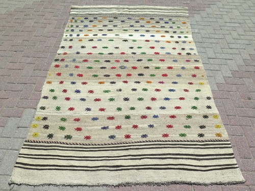 Turkish kilim wool rug boho - turkish,
