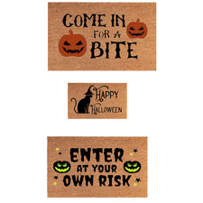 Halloween Door Mat Doormats Non Slip Natural Coir Indoor Outdoor Home Garden
